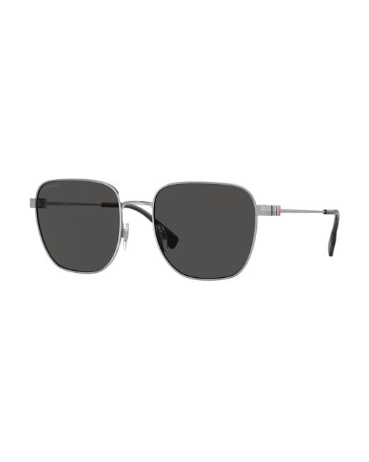 Burberry Black Be3142 Drew 100587 Sunglasses Metal Squared Normal for men