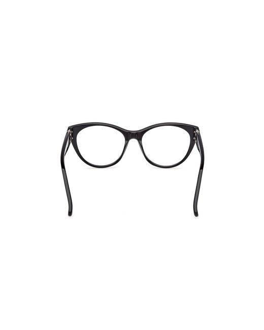Max Mara Black Mm5205 001 Optical Frames Acetate Round Normal