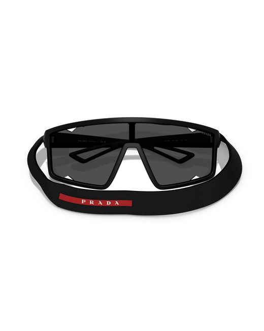 Prada Linea Rossa Black Ps A03S 1Bo5S0 Sunglasses Injected Squared Normal for men