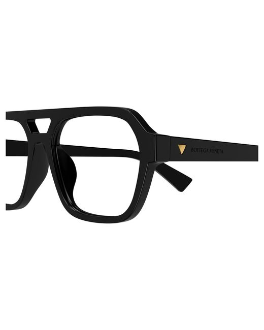 Bottega Veneta Black Bv1336Oa 001 Optical Frames Acetate Transparent Pilot for men