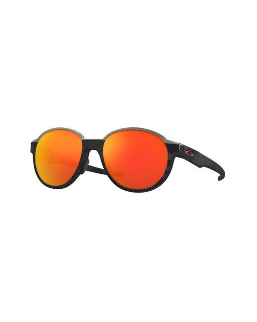 Oakley Black Oo4144 Coinflip 414404 Sunglasses Metal Round Polarized Prizm for men