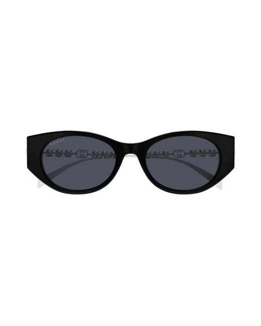 Gucci Black Gg1970Sa 002 Sunglasses Acetate Cat Eye