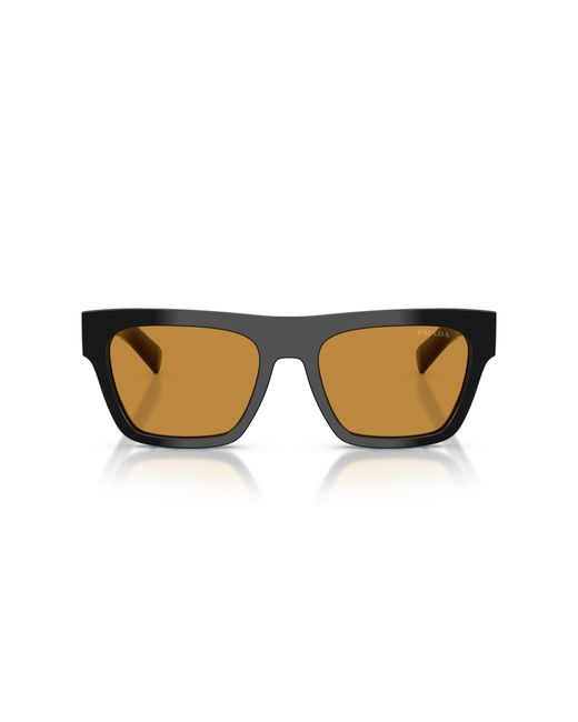 Prada Black Pr C03S 16K50P Sunglasses Acetate Squared Normal for men