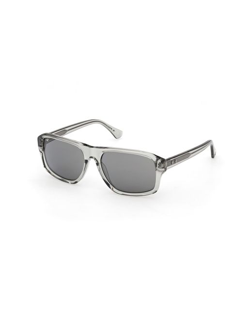 Web Black We0393 93C Sunglasses Acetate Smoke Squared Normal for men