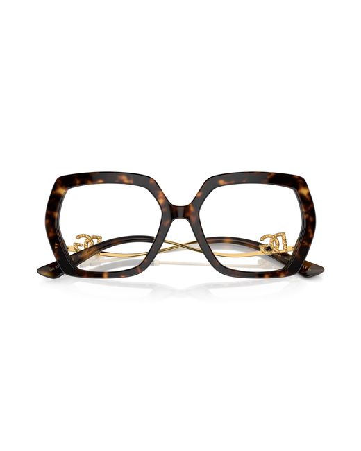 Dolce & Gabbana Black Dg3390B 502 Optical Frames Acetate Transparent Geometric Normal