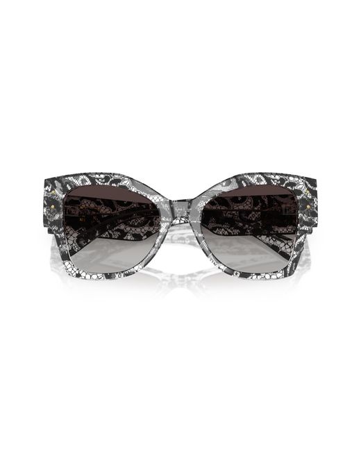 Dolce & Gabbana Black Dg4478 32878G Sunglasses Acetate Cat Eye Normal Shaded
