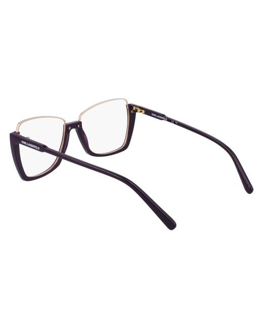 Karl Lagerfeld Black Kl355 500 Optical Frames Metal Squared Normal Normal