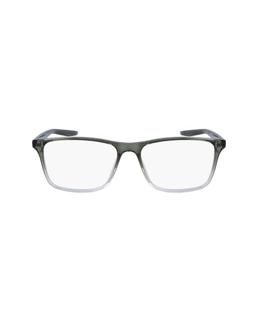 Nike Black 7125 300 Optical Frames Plastic Squared Normal Photochromatic