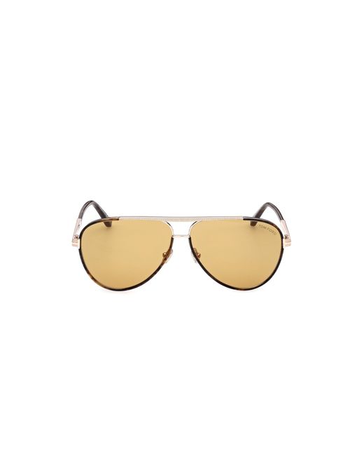 Tom Ford Black Ft1340 Rupert-02 52E Sunglasses Metal Pilot Normal for men