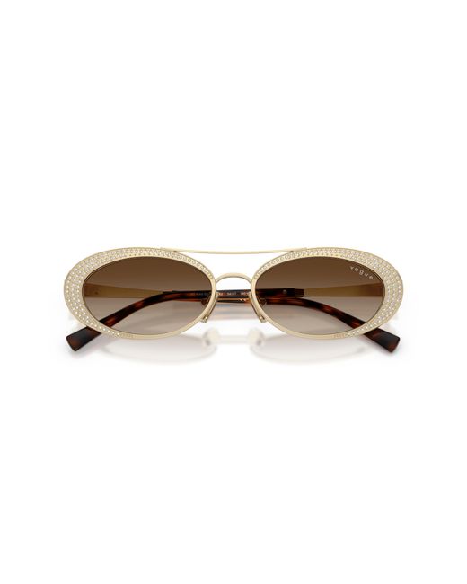 Vogue Eyewear Black Vo4348Sb 848/13 Sunglasses Metal Round Normal Nuanced