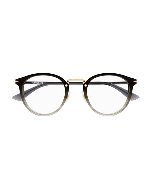 Montblanc Black Mb0406O 003 Optical Frames Acetate Transparent Round for men