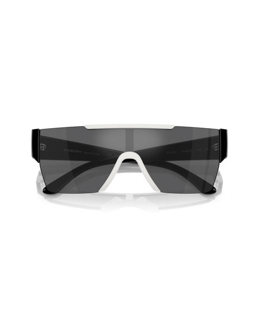 Burberry Black Be4291 40496G Sunglasses Nylon Squared Mirrored Mirror for men