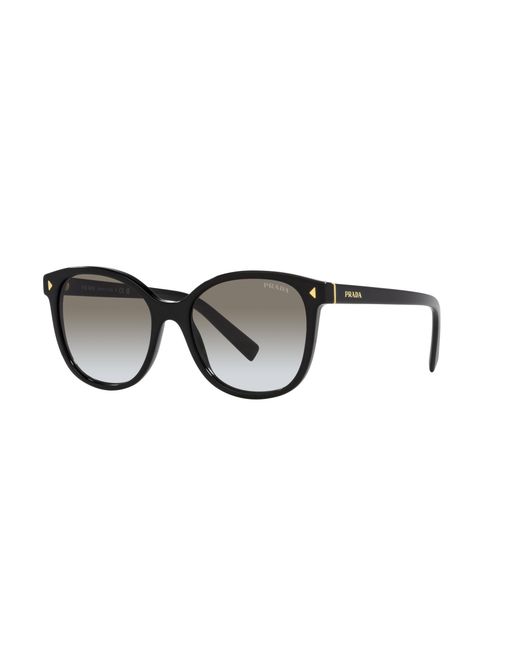 Prada Black Pr 22Zs 1Ab0A7 Sunglasses Acetate Squared Normal Shaded