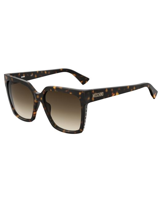 Moschino Black Mos079/S 086/Ha Sunglasses Acetate Squared Shaded