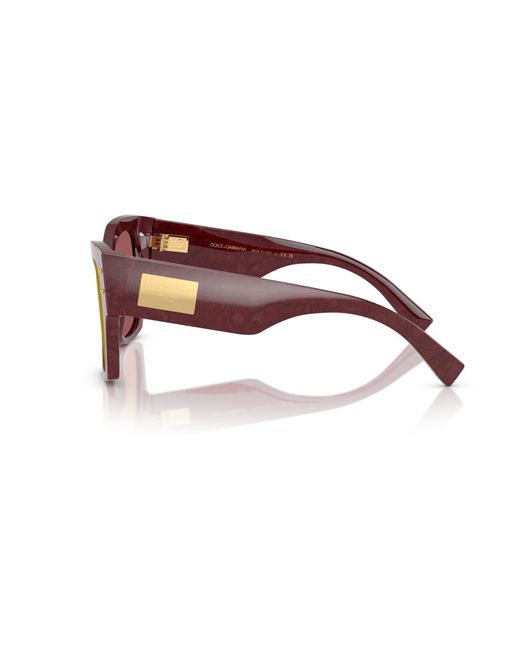 Dolce & Gabbana Black Dg4478 3442D0 Sunglasses Acetate Cat Eye Mirrored