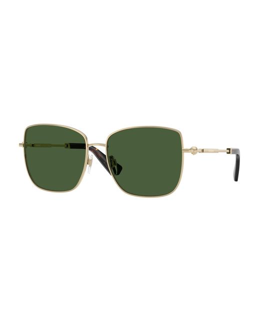 Burberry Green Be3158 110971 Sunglasses Metal Squared Normal