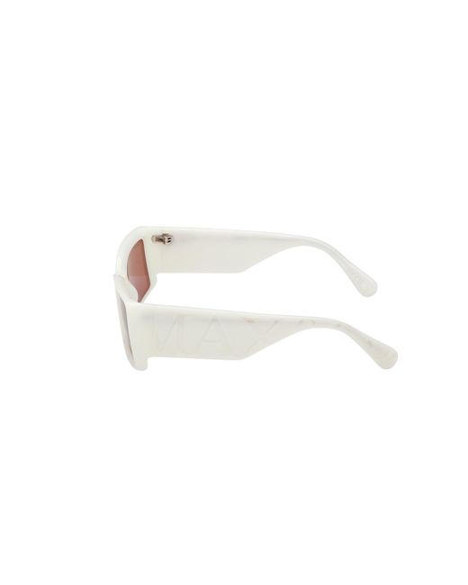 MAX&Co. White Mo0130 25E Sunglasses Injected Squared Normal
