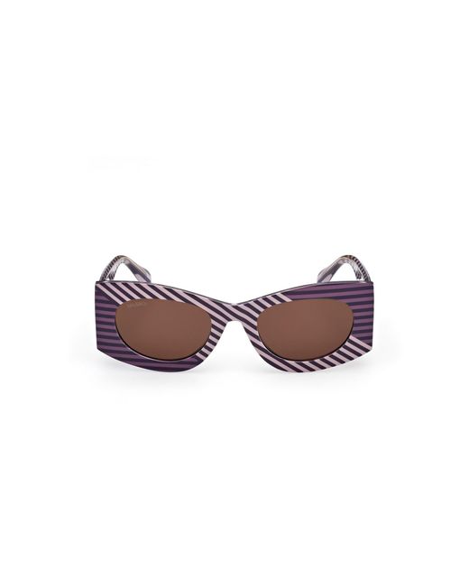 MAX&Co. Multicolor Mo0131 83E Sunglasses Injected Geometric Normal