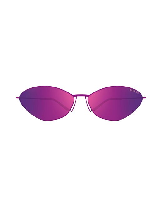 Balenciaga Purple Bb0350S 003 Sunglasses Titanium Cat Eye