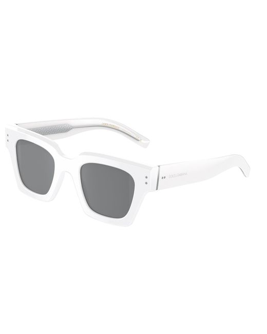 Dolce & Gabbana Black Dg4413 337440 Sunglasses Acetate Squared Mirrored Mirror for men