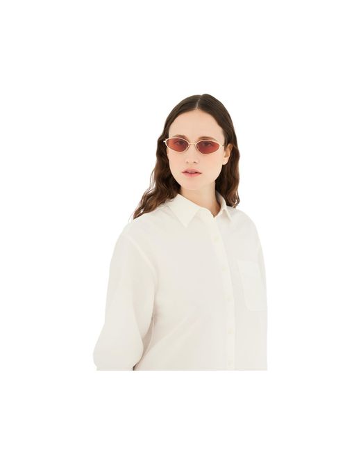Retrosuperfuture Black 9Ii Zyra Sunglasses Metal Geometric Normal