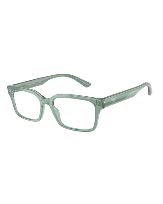 Emporio Armani Black Ea3244 6176 Optical Frames Acetate Squared Normal for men