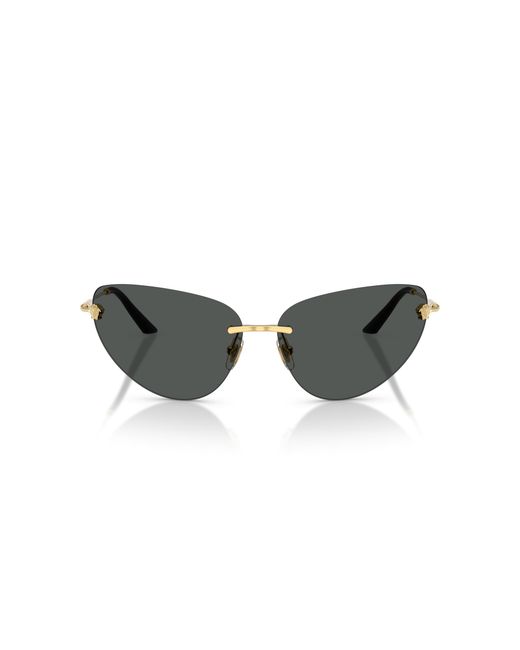 Versace Black Ve2281 100287 Sunglasses Metal Cat Eye Normal