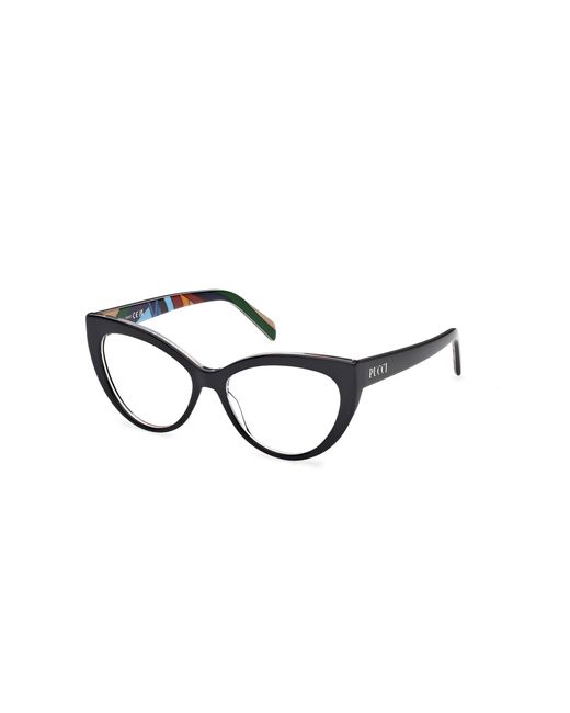 Emilio Pucci Black Ep5215 001 Optical Frames Acetate Cat Eye Normal