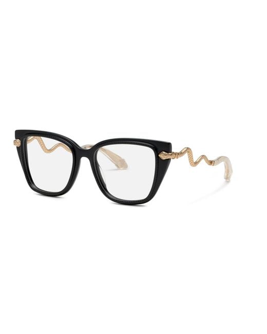 Roberto Cavalli Black Vrc104 700 Optical Frames Acetate Butterfly