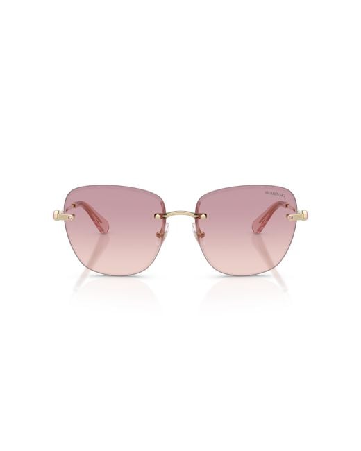 Swarovski Black Sk7043 401368 Sunglasses Metal Squared Normal Nuanced