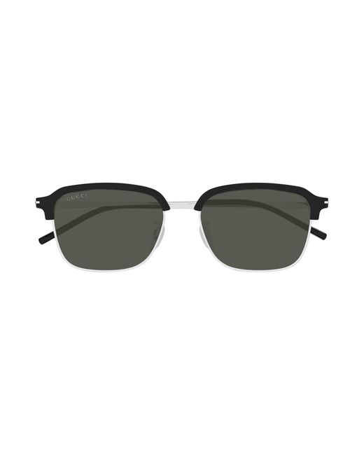 Gucci Black Gg1733Sk 001 Sunglasses Metal Round for men