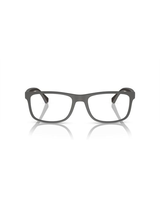 Emporio Armani Black Ea3147 5126 Optical Frames Injected Transparent Squared Normal for men