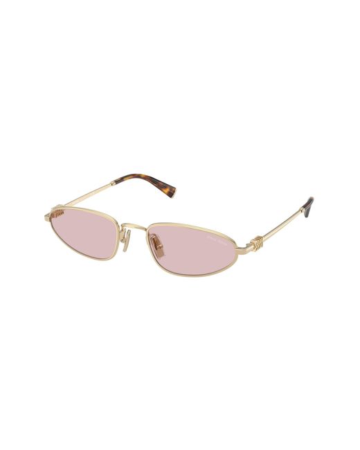 Miu Miu Black Mu A52S Zvn4I0 Sunglasses Metal Geometric Normal