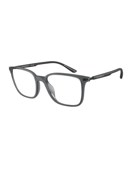 Emporio Armani Black Ea3242U 6106 Optical Frames Injected Squared Normal for men
