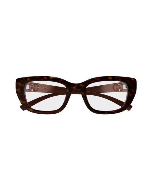 Gucci Black Gg2027O 002 Optical Frames Injected Transparent Cat Eye