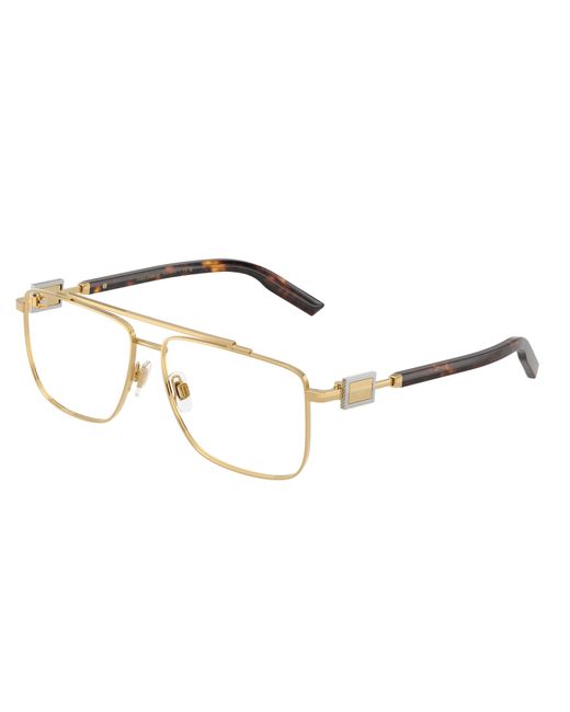 Dolce & Gabbana Black Dg1368 02 Optical Frames Metal Transparent Pilot Normal for men