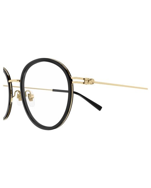 Gucci Black Gg1851Oa 002 Optical Frames Injected Transparent Round