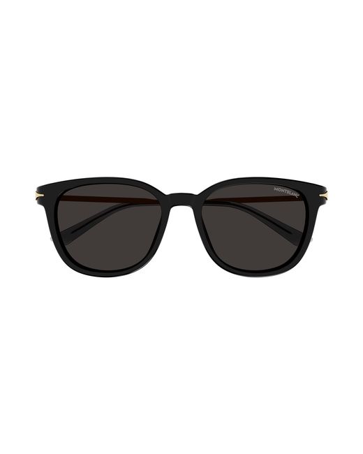 Montblanc Black Mb0304Sa 001 Sunglasses Acetate Squared for men