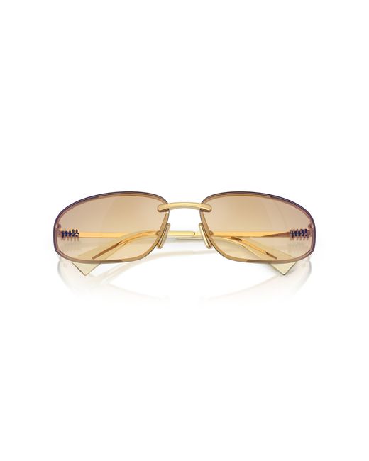 Miu Miu Black Mu A50S 5Ak7R1 Sunglasses Metal Round Normal