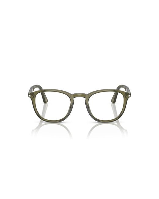 Persol Black Po3143V 1142 Optical Frames Acetate Transparent Round Normal for men