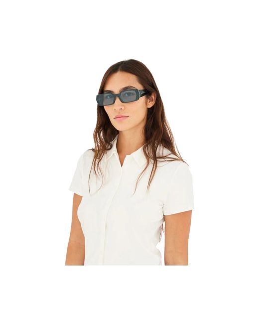Retrosuperfuture Blue Vx3 L'Altro Sunglasses Acetate Light Squared Normal