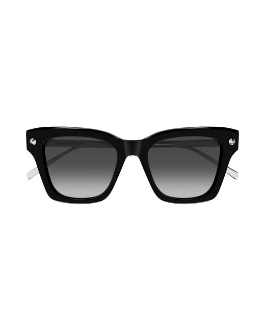 McQueen Black Am0483S 001 Sunglasses Acetate Squared