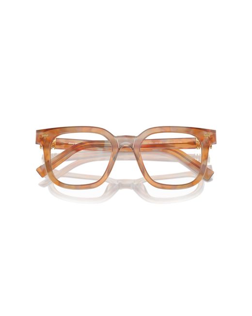 Miu Miu Black Mu 06Xv 13U1O1 Optical Frames Acetate Transparent Squared Normal