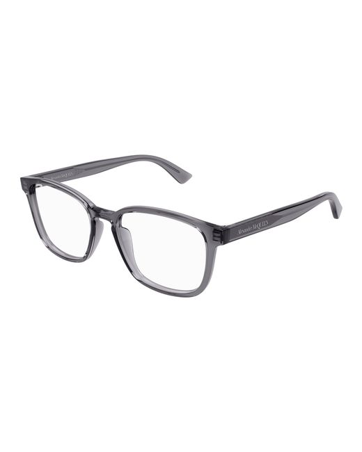 McQueen Black Am0462O 003 Optical Frames Acetate Transparent Squared for men