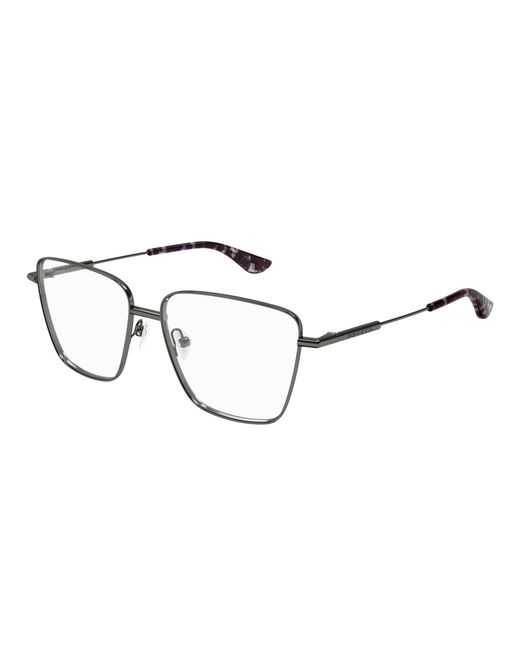 McQueen Black Am0503O 003 Optical Frames Metal Transparent Squared