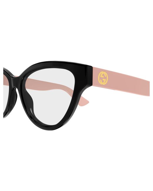 Gucci Black Gg1581O 007 Optical Frames Injected Transparent Round