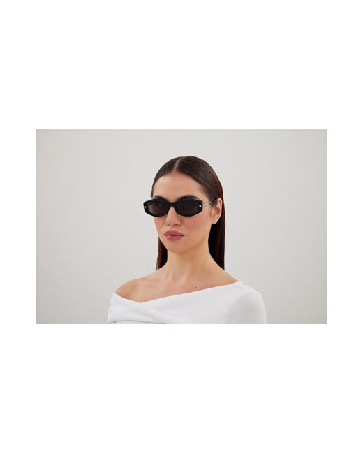 McQueen Black Am0482S 001 Sunglasses Acetate Squared