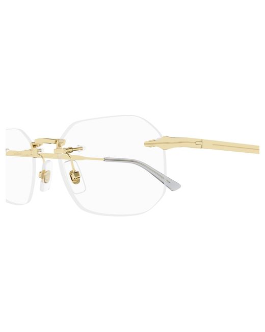 Montblanc Black Mb0307O 001 Optical Frames Metal Squared for men