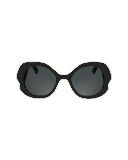 Longchamp Black Lo780S 038 Sunglasses Bio-Inject Round Normal