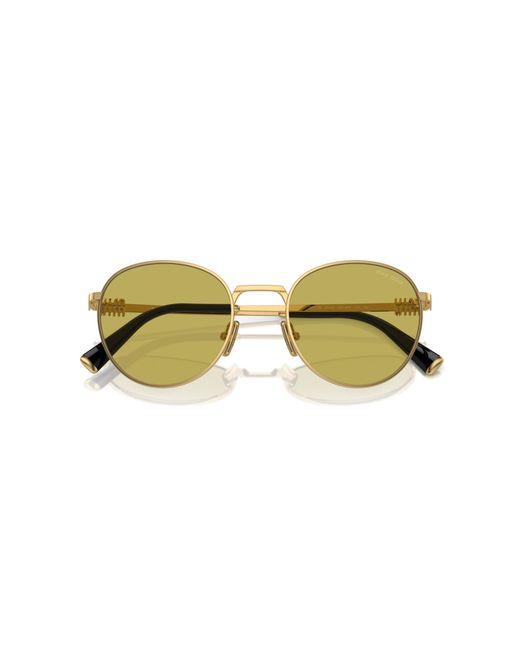 Miu Miu Black Mu 55Zs 5Ak07O Sunglasses Metal Round Normal